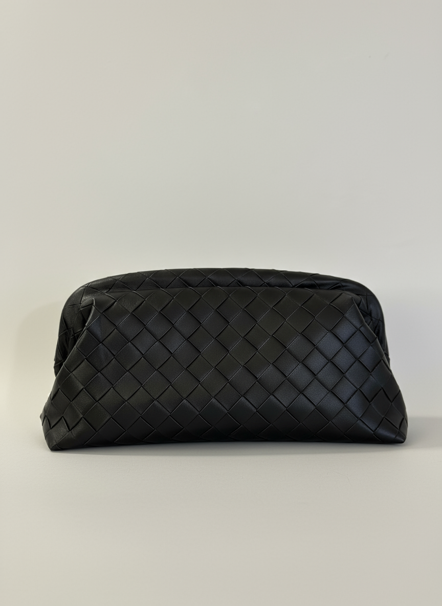 CLUTCH BAGUETTE INTRECCIO BLACK