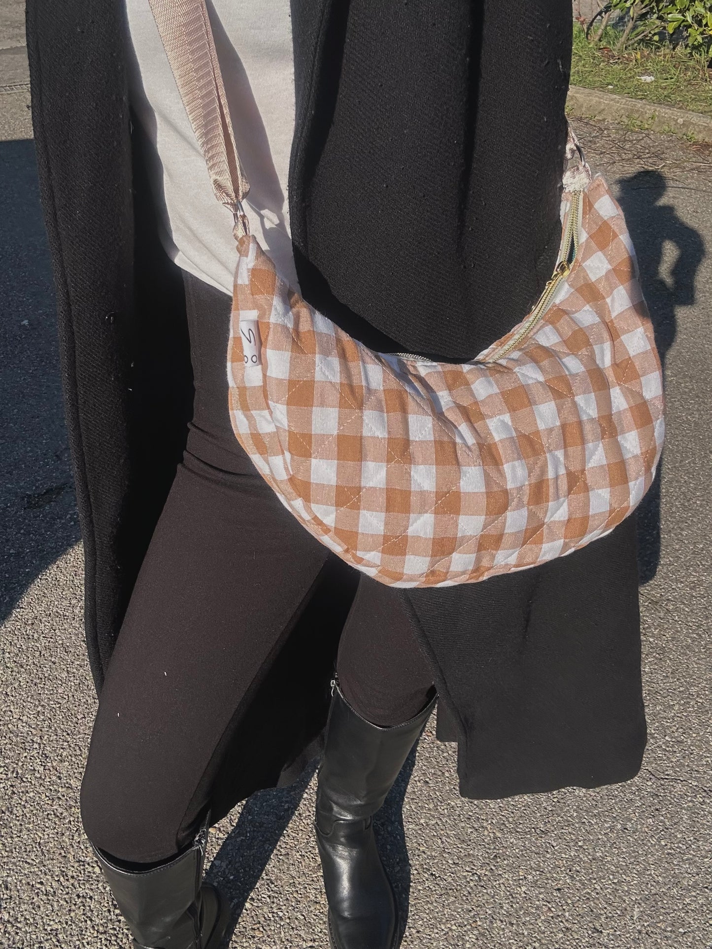 MOON BAG VICHY SENAPE