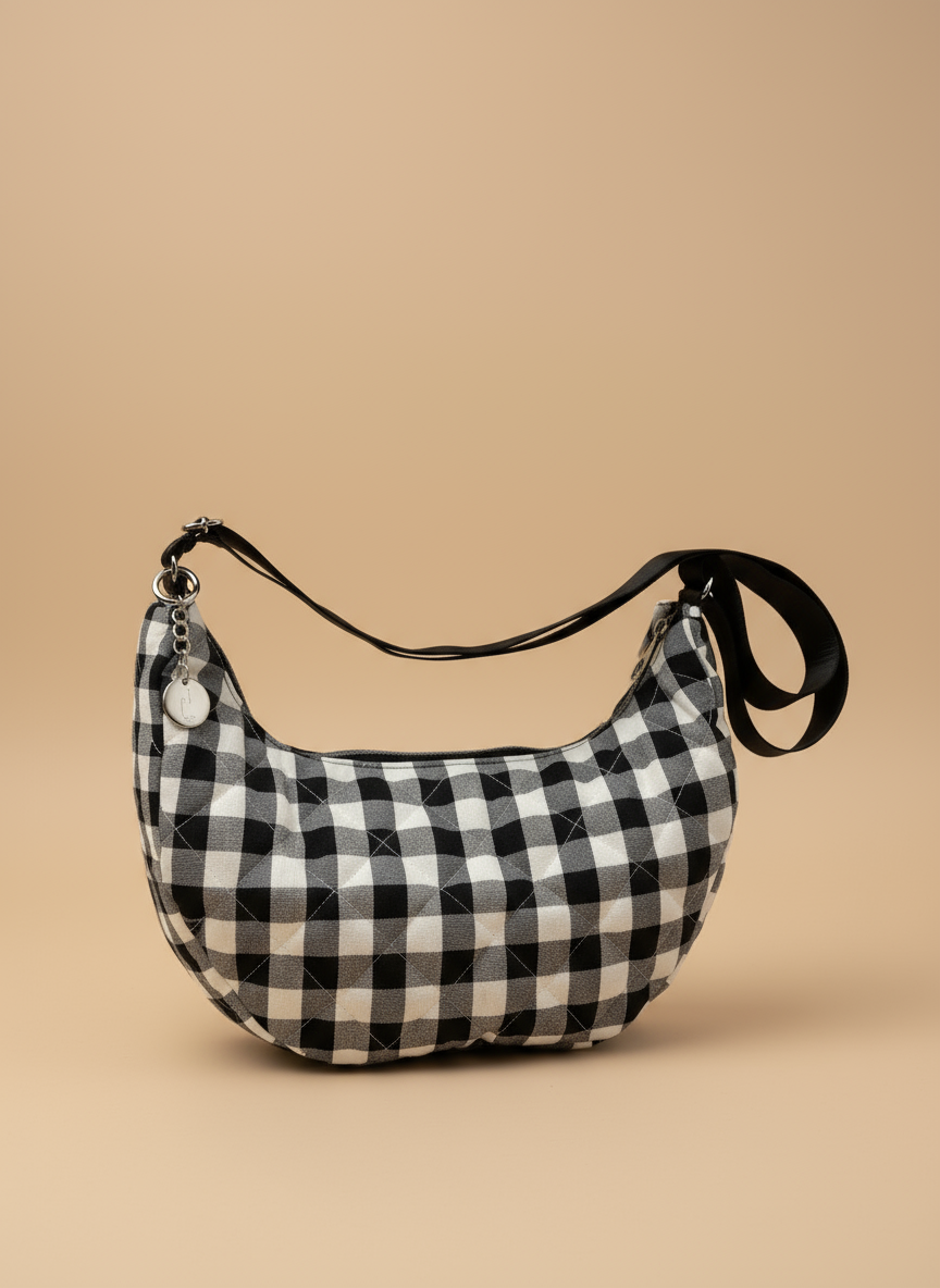MOON BAG VICHY NERO
