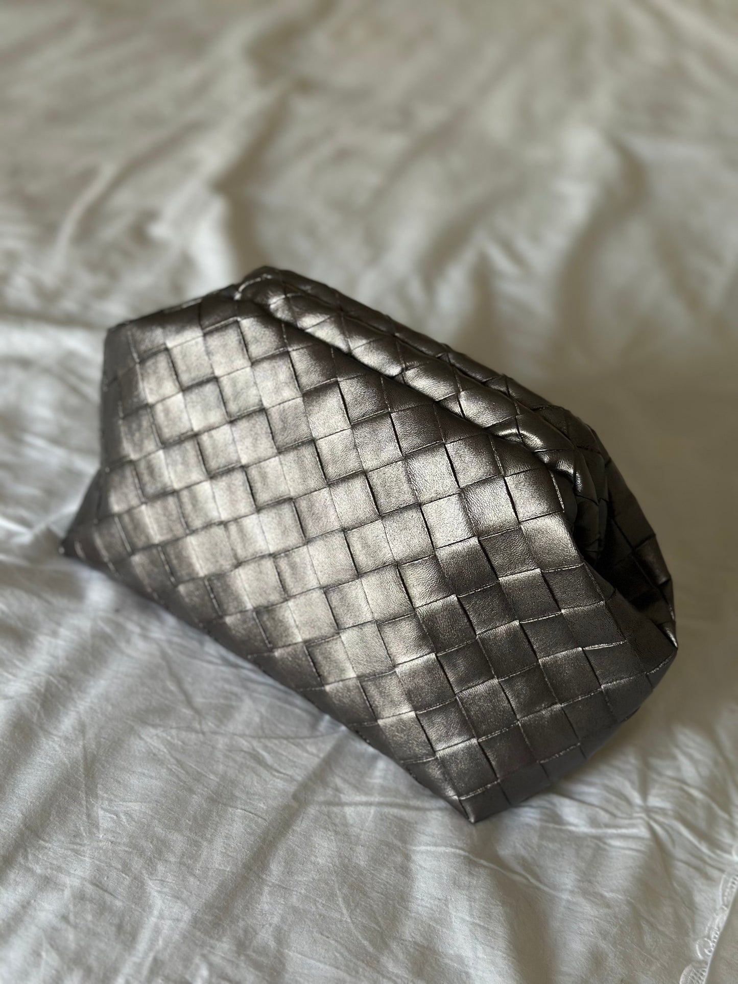 CLUTCH INTRECCIO PLATINO