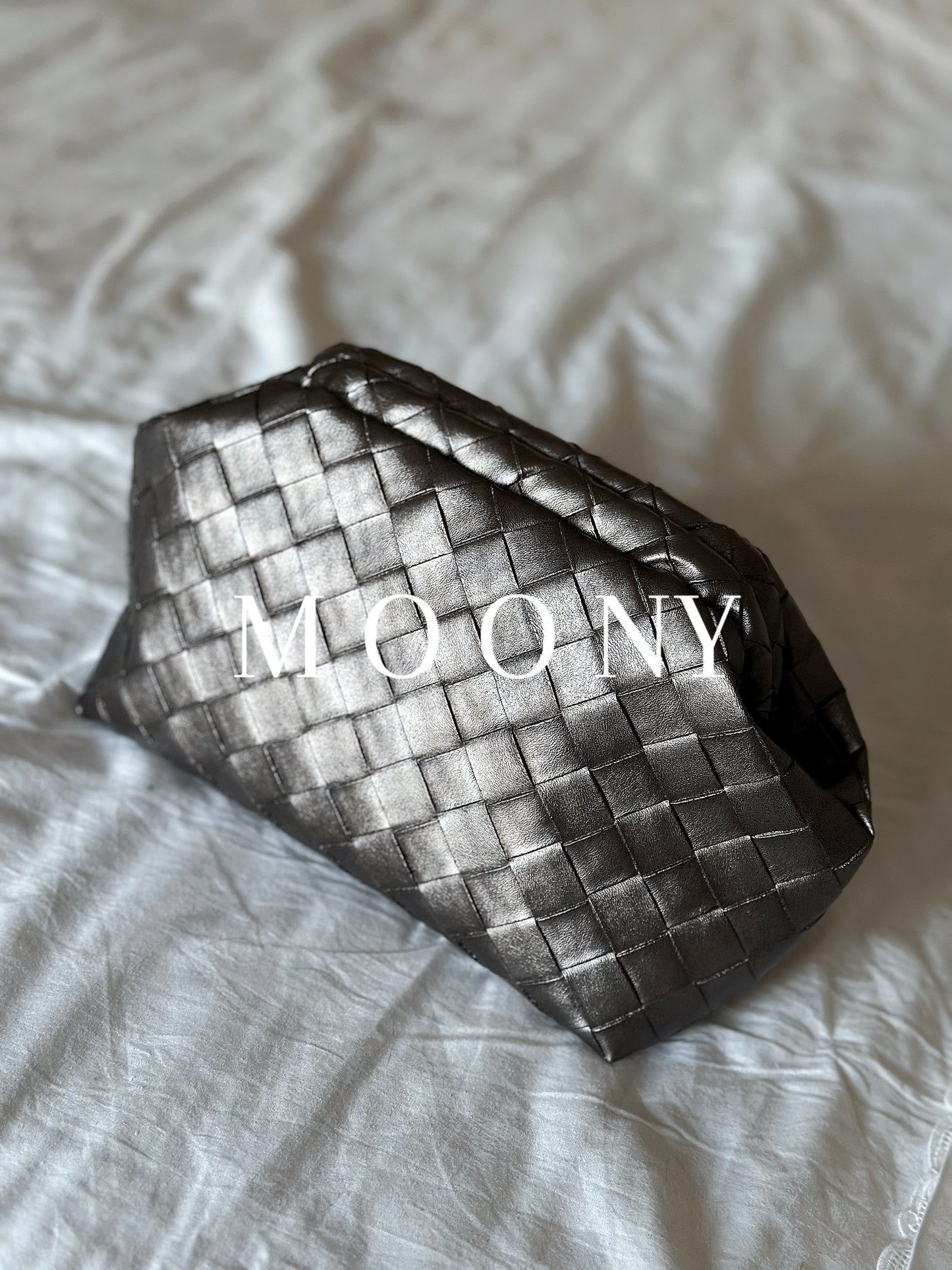 CLUTCH INTRECCIO PLATINO